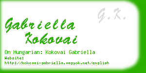 gabriella kokovai business card